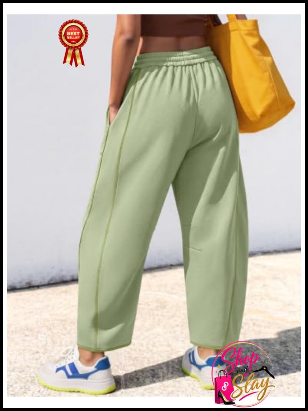 Barrel Sweatpants Wide Leg Contrast Piping Loose Lounge Pants